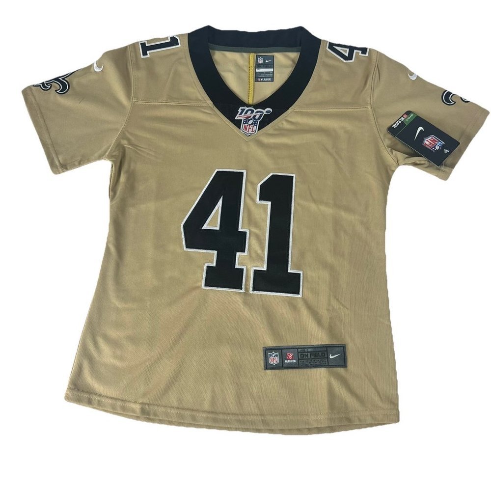 SAINTS Nike Women's #41 KAMARA Gold Black Football Jersey NFL Size Small